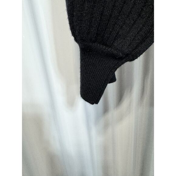 Charles Henry Black Ribbed Bodycon Soft Sweater Dress Small New With Tags - Picture 6 of 6